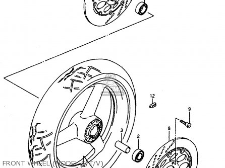 FRONT WHEEL (MODEL S/T/V) - GSXR1100WSK 1995 (S) BRAZIL (E37)