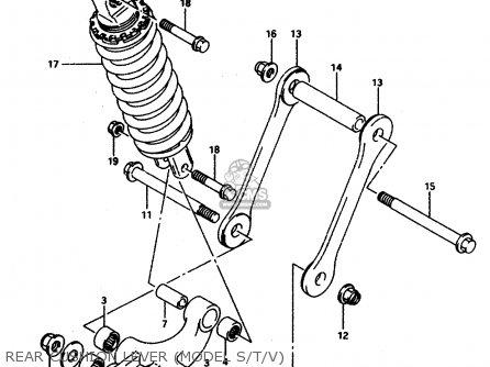 REAR CUSHION LEVER (MODEL S/T/V) - GSXR1100WSK 1995 (S) BRAZIL (E37)