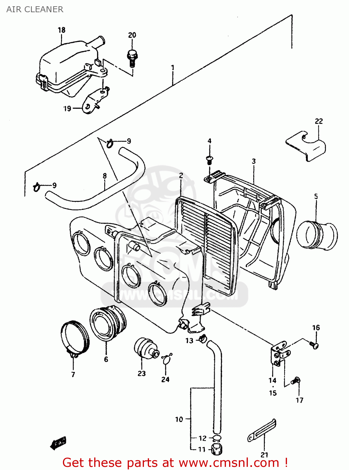 AIR CLEANER GSXR1100WSK 1996 (T) BRAZIL (E37)