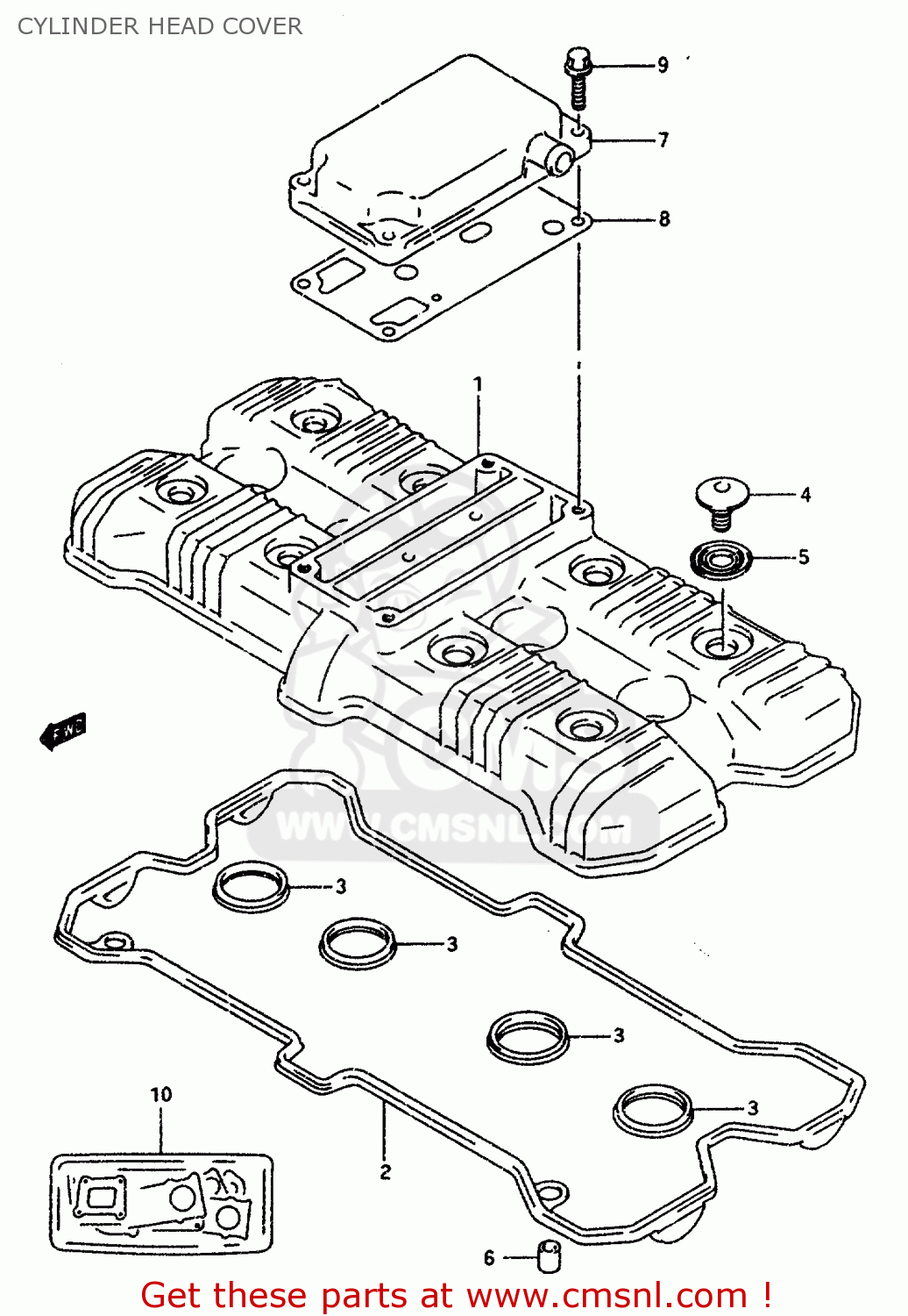 CYLINDER HEAD COVER GSXR1100WSK 1996 (T) BRAZIL (E37)