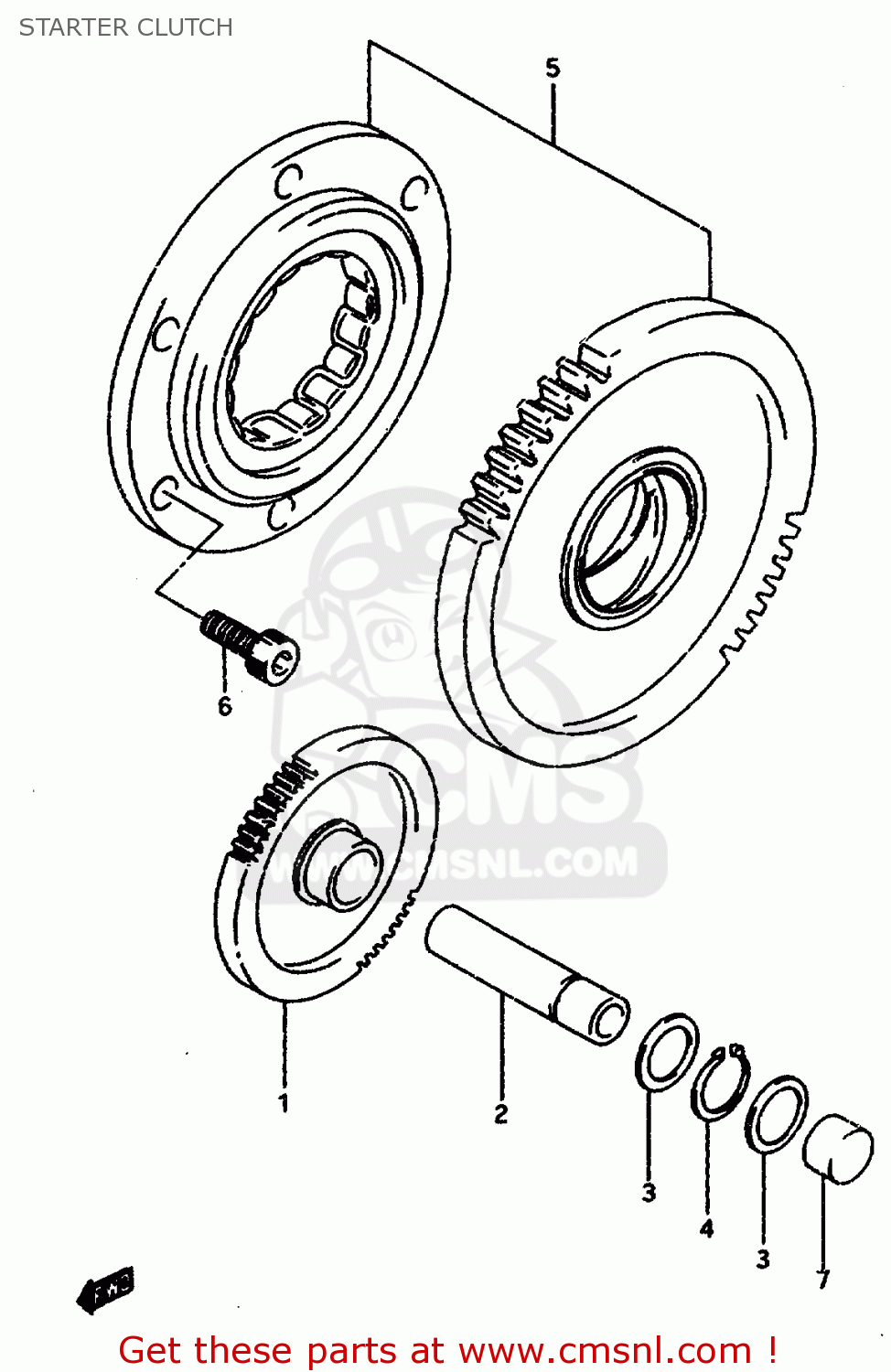 STARTER CLUTCH GSXR1100WSK 1996 (T) BRAZIL (E37)