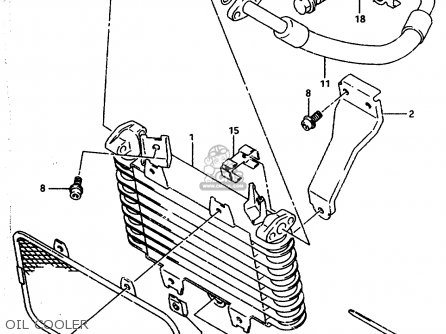 OIL COOLER - GSXR1100WSK 1996 (T) BRAZIL (E37)