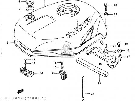 FUEL TANK (MODEL V) - GSXR1100WSK 1996 (T) BRAZIL (E37)