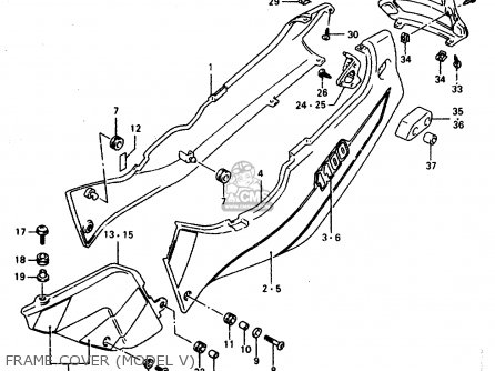 FRAME COVER (MODEL V) - GSXR1100WSK 1996 (T) BRAZIL (E37)