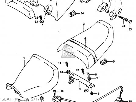 SEAT (MODEL S/T/V) - GSXR1100WSK 1996 (T) BRAZIL (E37)
