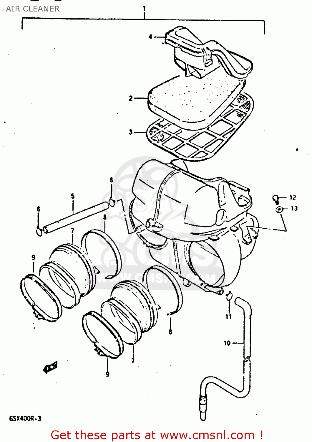AIR CLEANER GSXR400 1987 (H) GENERAL EXPORT (E01)