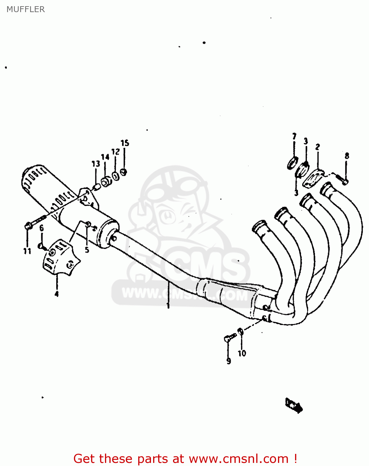 MUFFLER GSXR400 1987 (H) GENERAL EXPORT (E01)