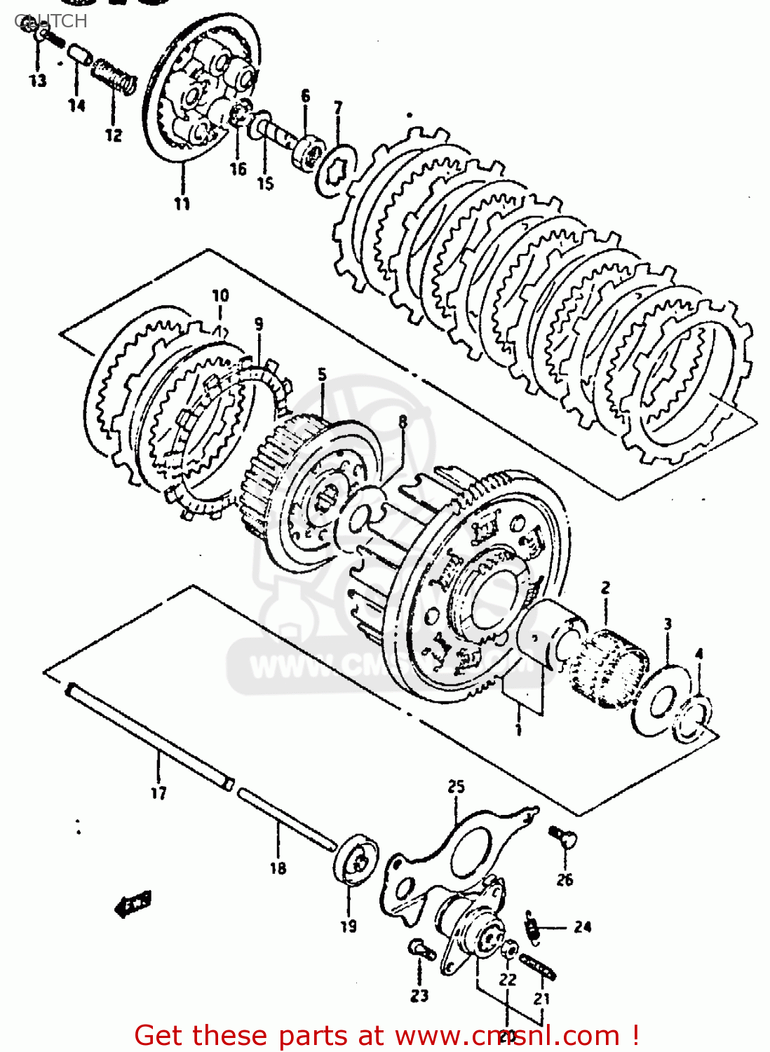 CLUTCH GSXR400 1987 (H) GENERAL EXPORT (E01)