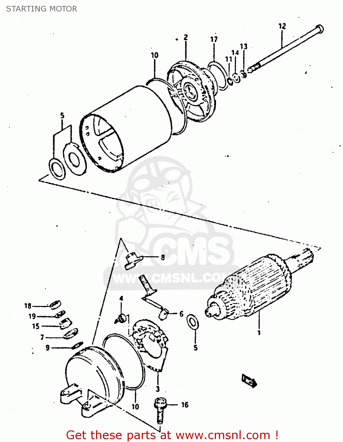 STARTING MOTOR GSXR400 1987 (H) GENERAL EXPORT (E01)