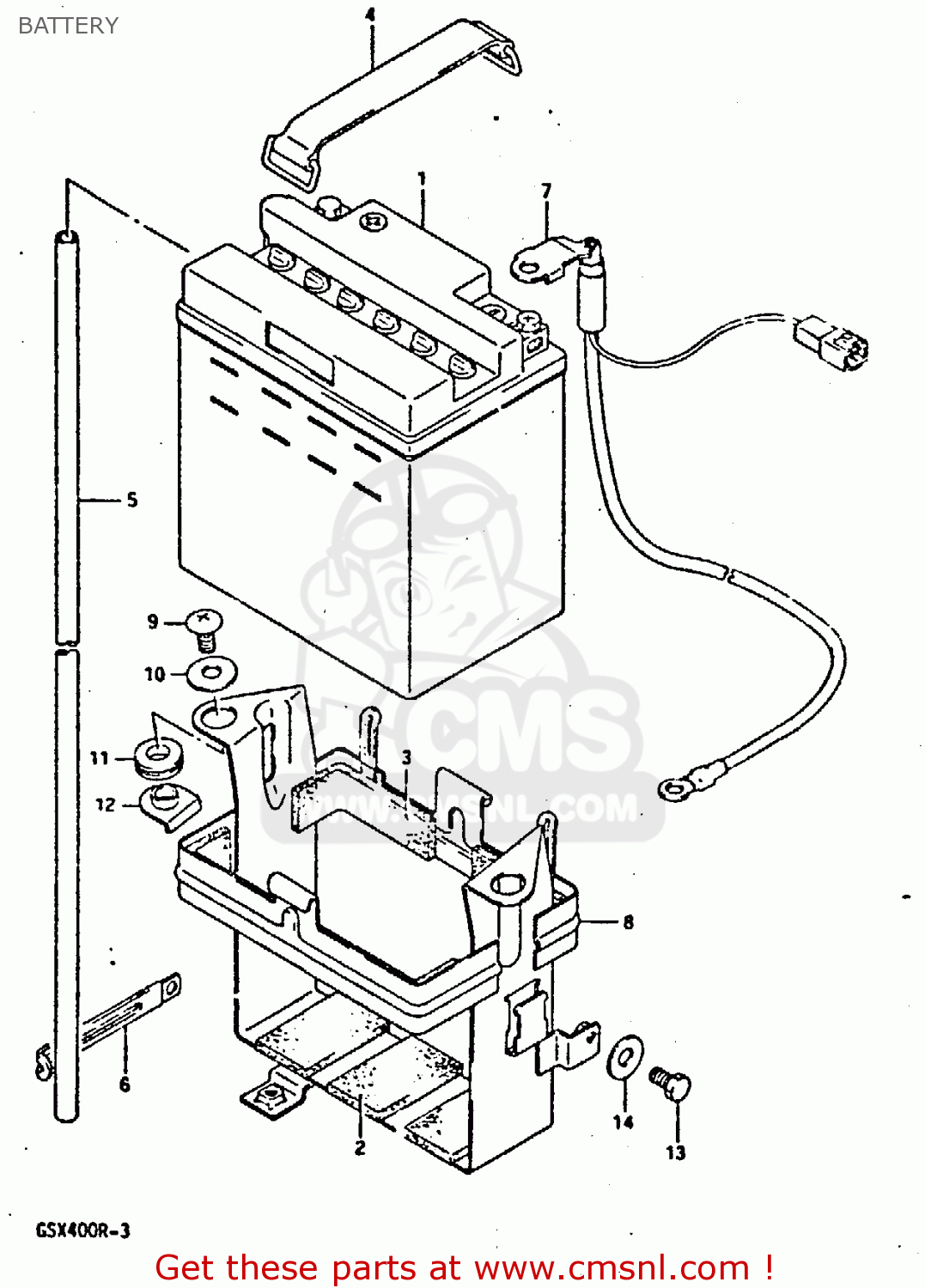 BATTERY GSXR400 1987 (H) GENERAL EXPORT (E01)