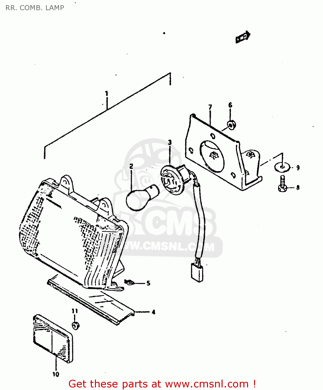 RR. COMB. LAMP GSXR400 1987 (H) GENERAL EXPORT (E01)