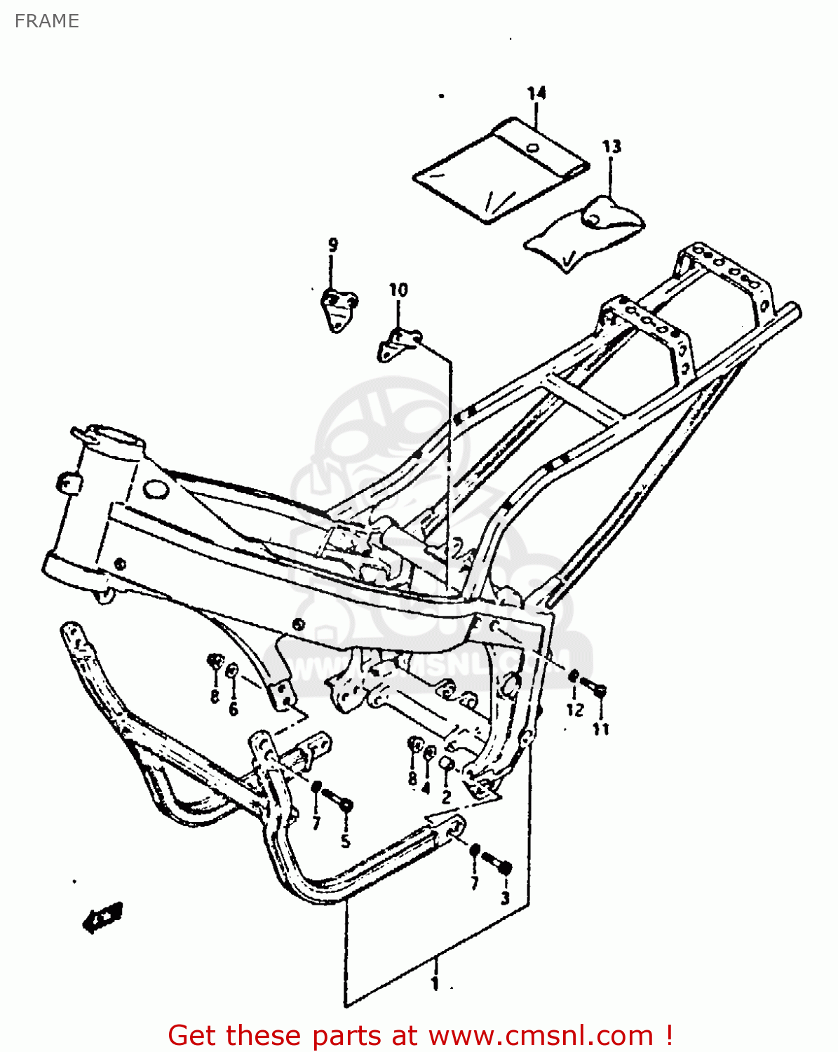 FRAME GSXR400 1987 (H) GENERAL EXPORT (E01)