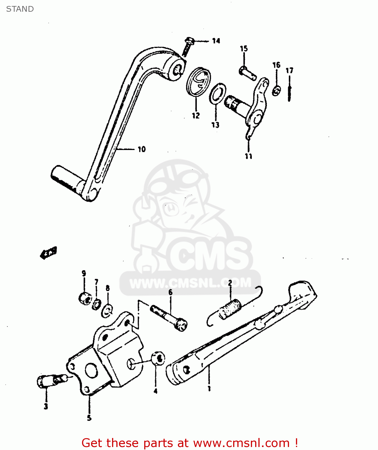 STAND GSXR400 1987 (H) GENERAL EXPORT (E01)