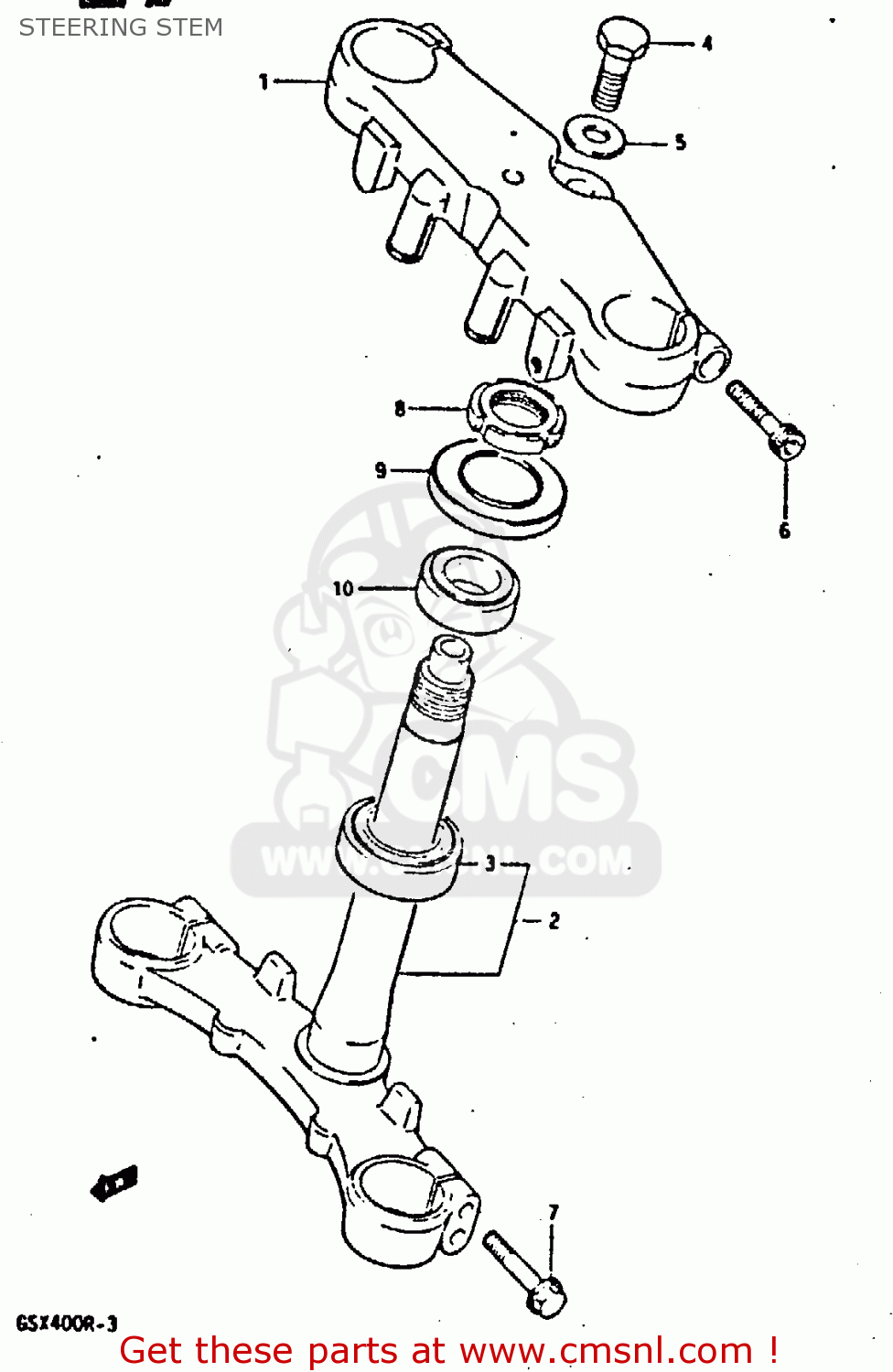 STEERING STEM GSXR400 1987 (H) GENERAL EXPORT (E01)