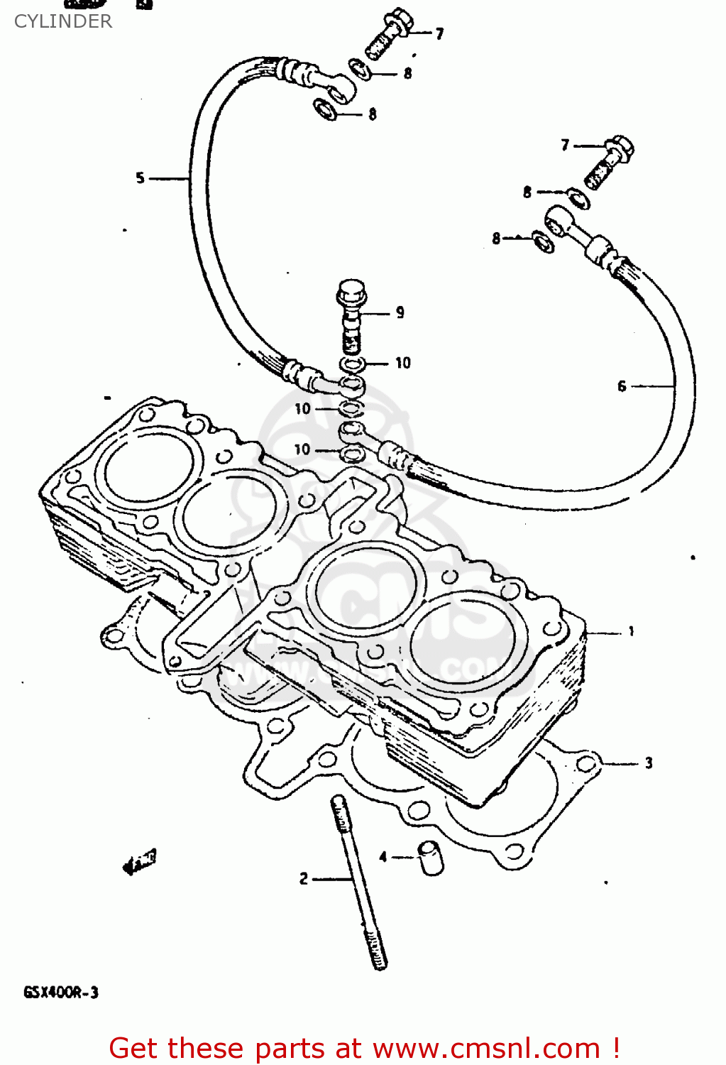 CYLINDER GSXR400 1987 (H) GENERAL EXPORT (E01)