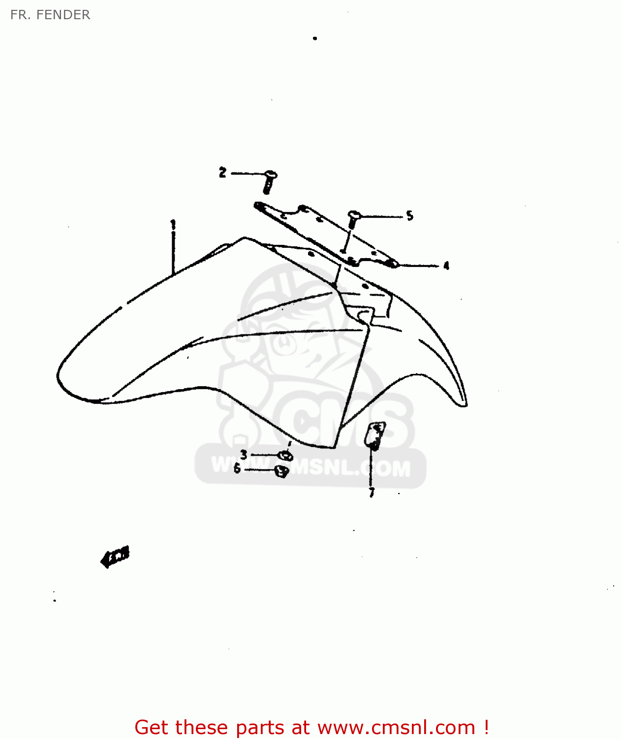 FR. FENDER GSXR400 1987 (H) GENERAL EXPORT (E01)