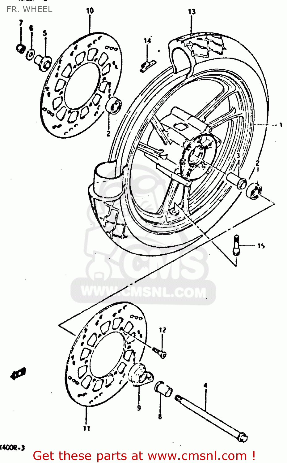FR. WHEEL GSXR400 1987 (H) GENERAL EXPORT (E01)