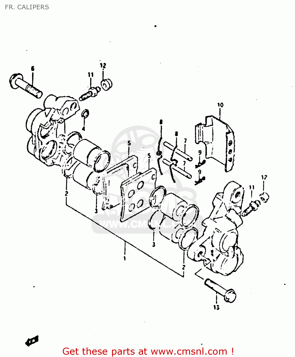 FR. CALIPERS GSXR400 1987 (H) GENERAL EXPORT (E01)