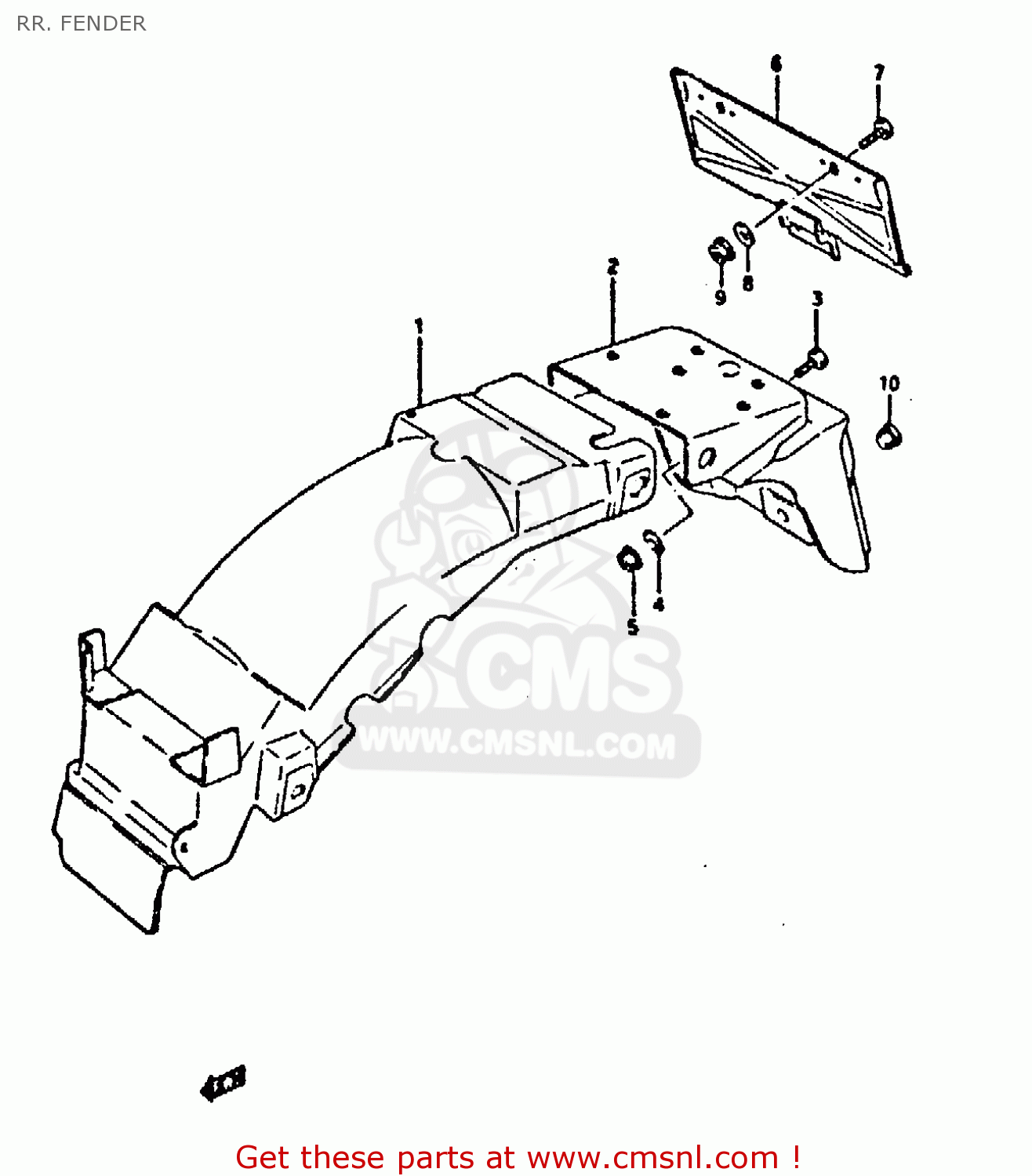 RR. FENDER GSXR400 1987 (H) GENERAL EXPORT (E01)