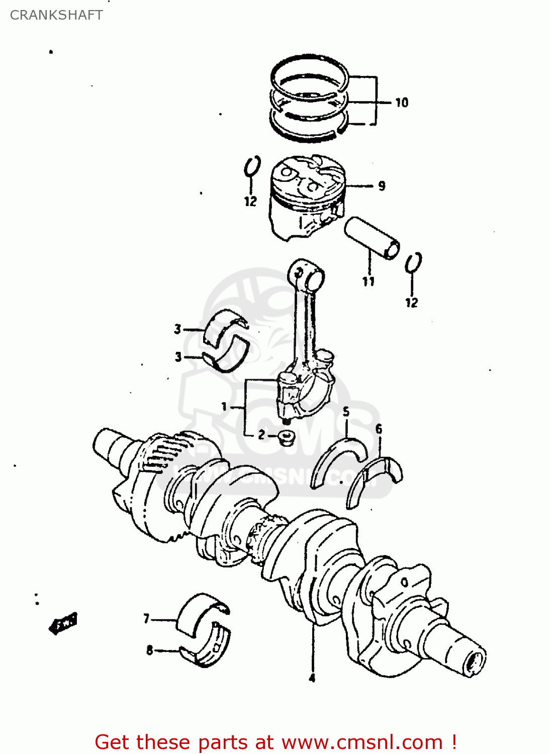 CRANKSHAFT GSXR400 1987 (H) GENERAL EXPORT (E01)