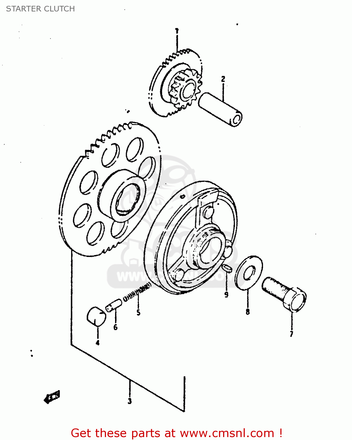 STARTER CLUTCH GSXR400 1987 (H) GENERAL EXPORT (E01)