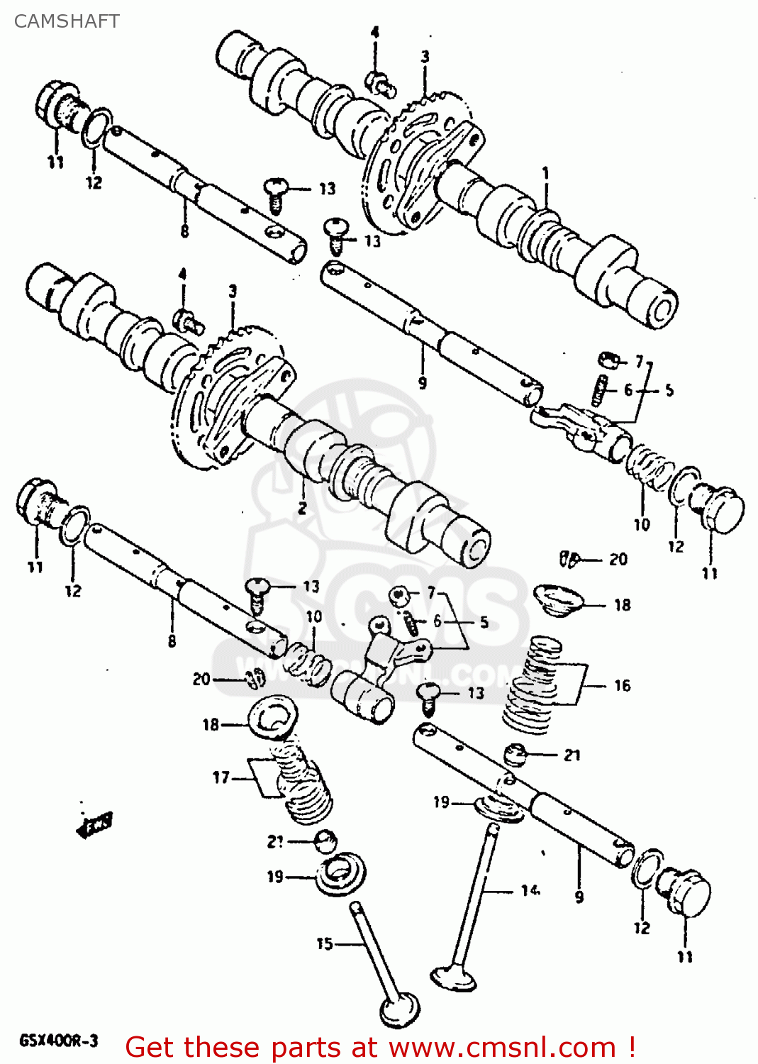 CAMSHAFT GSXR400 1987 (H) GENERAL EXPORT (E01)