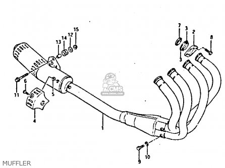 MUFFLER - GSXR400 1987 (H) GENERAL EXPORT (E01)