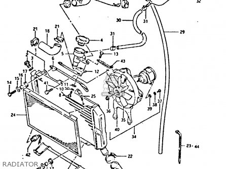 RADIATOR - GSXR400 1987 (H) GENERAL EXPORT (E01)
