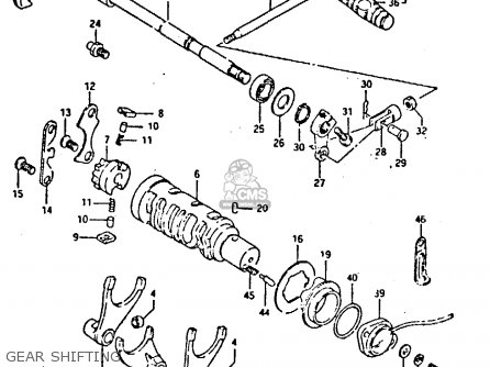 GEAR SHIFTING - GSXR400 1987 (H) GENERAL EXPORT (E01)