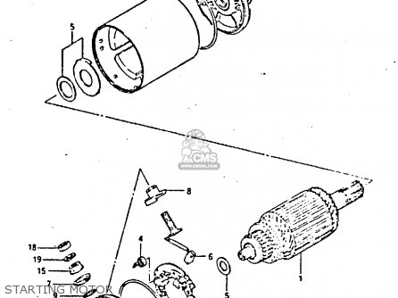 STARTING MOTOR - GSXR400 1987 (H) GENERAL EXPORT (E01)