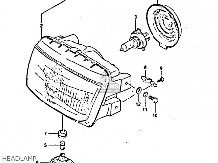 HEADLAMP - GSXR400 1987 (H) GENERAL EXPORT (E01)