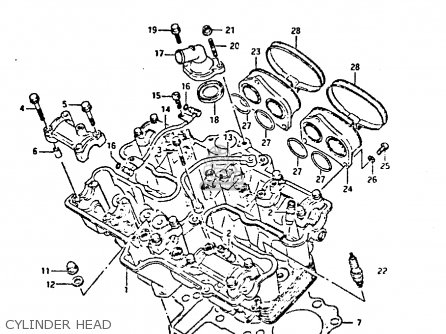 CYLINDER HEAD - GSXR400 1987 (H) GENERAL EXPORT (E01)