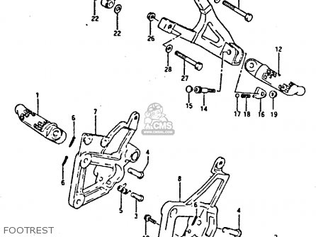 FOOTREST - GSXR400 1987 (H) GENERAL EXPORT (E01)