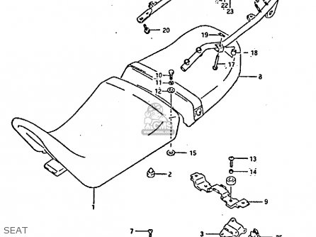 SEAT - GSXR400 1987 (H) GENERAL EXPORT (E01)