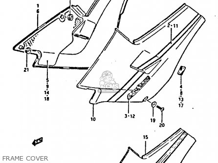 FRAME COVER - GSXR400 1987 (H) GENERAL EXPORT (E01)