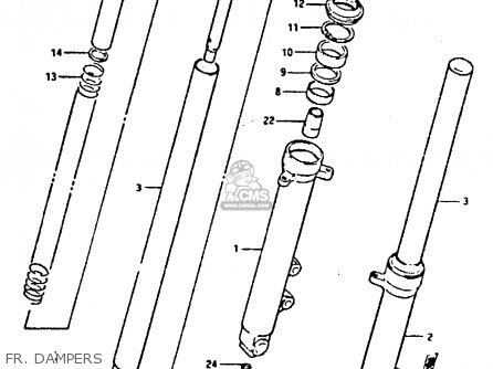 FR. DAMPERS - GSXR400 1987 (H) GENERAL EXPORT (E01)