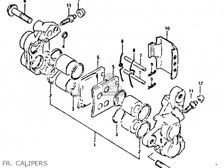 FR. CALIPERS - GSXR400 1987 (H) GENERAL EXPORT (E01)