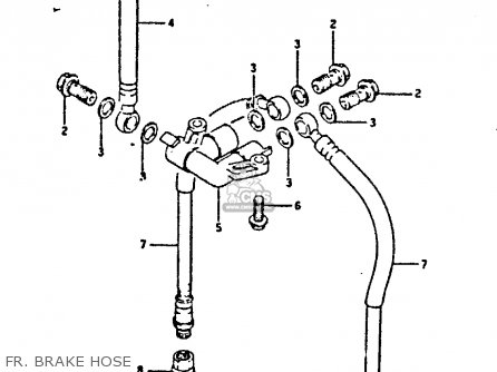FR. BRAKE HOSE - GSXR400 1987 (H) GENERAL EXPORT (E01)