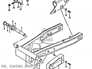 RR. SWING ARM - GSXR400 1987 (H) GENERAL EXPORT (E01)