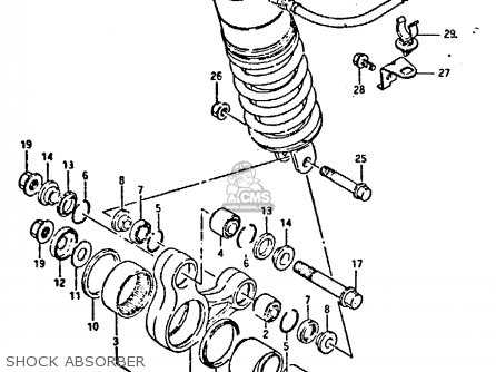 SHOCK ABSORBER - GSXR400 1987 (H) GENERAL EXPORT (E01)