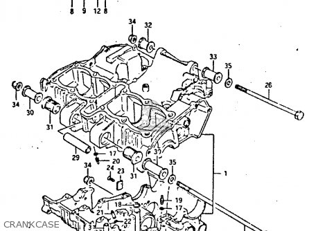 CRANKCASE - GSXR400 1987 (H) GENERAL EXPORT (E01)