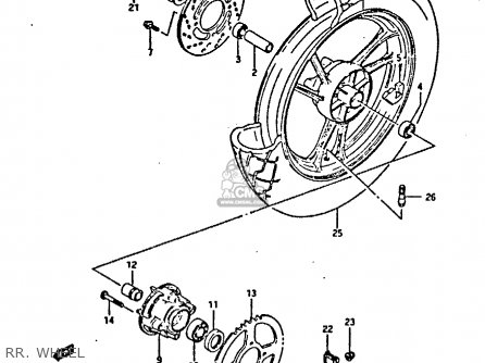 RR. WHEEL - GSXR400 1987 (H) GENERAL EXPORT (E01)