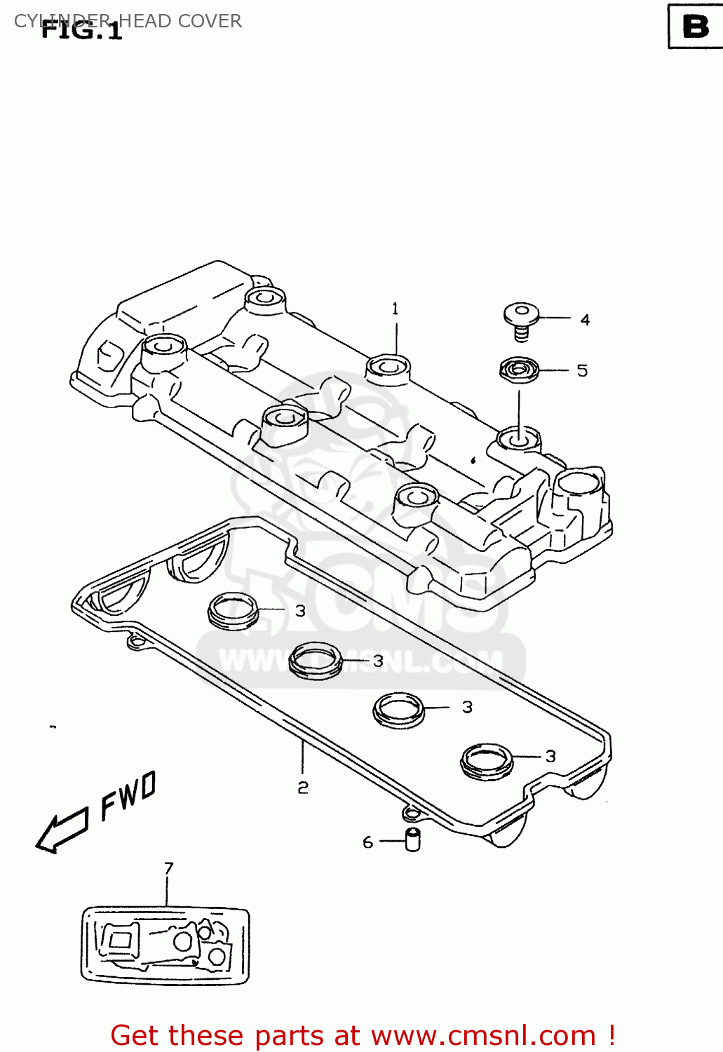 CYLINDER HEAD COVER GSXR600 1997 (V) (E02 E04 E18 E22 E24 E25 E34 E39)