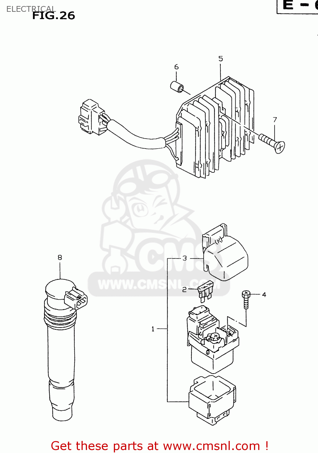 ELECTRICAL GSXR600 1997 (V) (E02 E04 E18 E22 E24 E25 E34 E39)