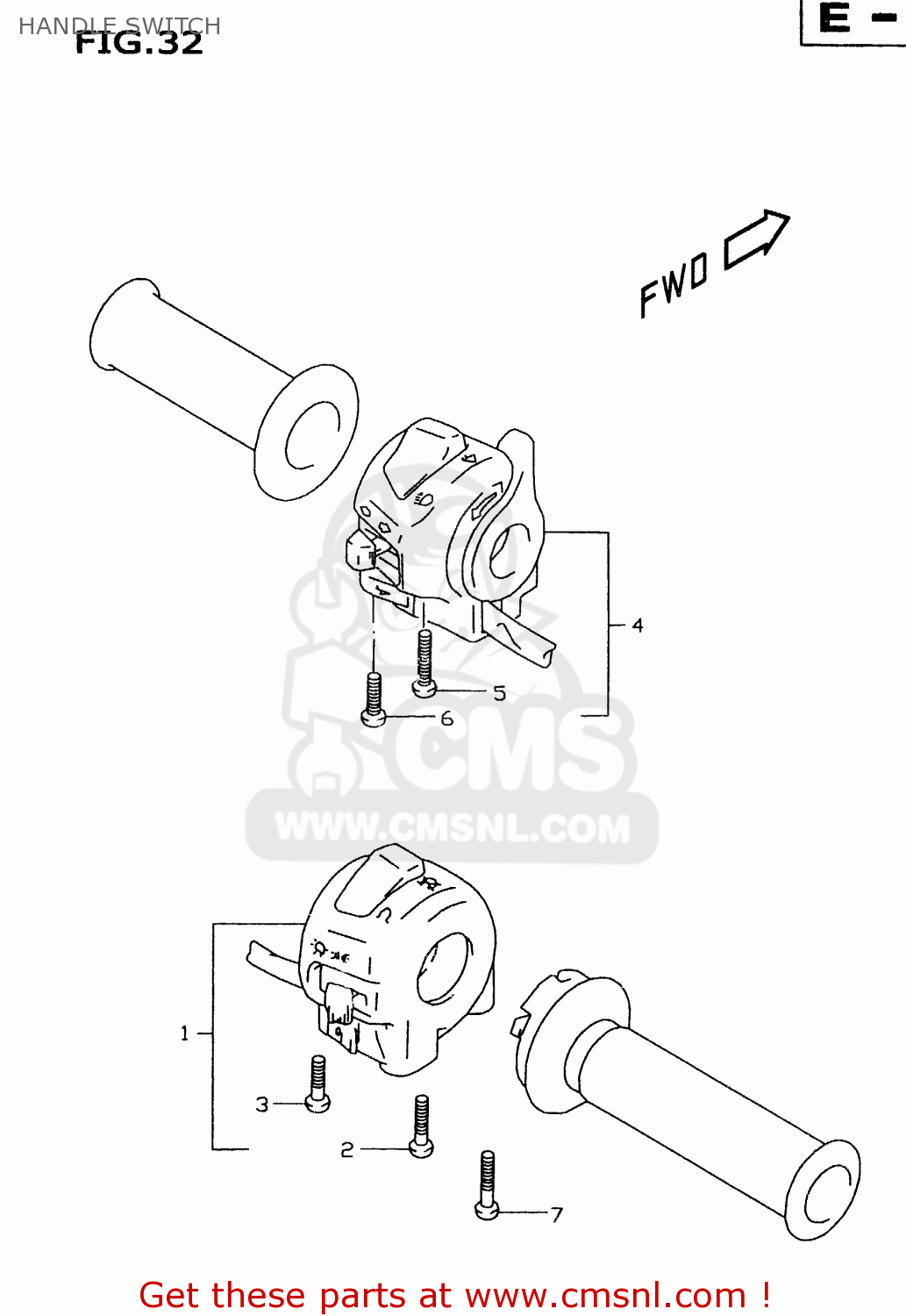 HANDLE SWITCH GSXR600 1997 (V) (E02 E04 E18 E22 E24 E25 E34 E39)