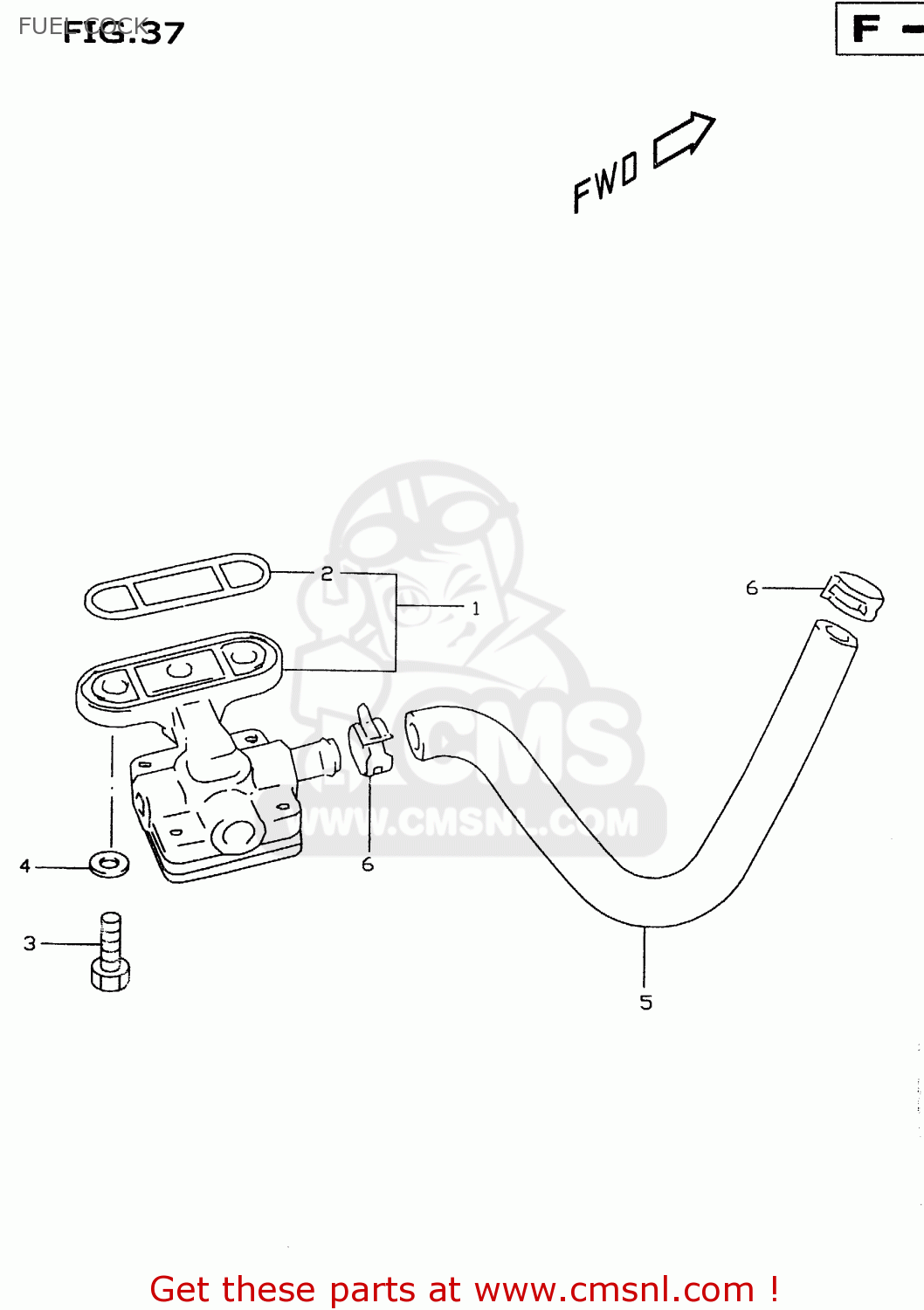 FUEL COCK GSXR600 1997 (V) (E02 E04 E18 E22 E24 E25 E34 E39)