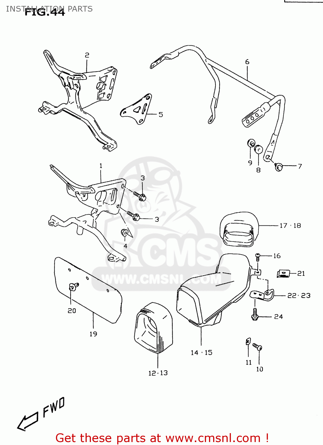 INSTALLATION PARTS GSXR600 1997 (V) (E02 E04 E18 E22 E24 E25 E34 E39)