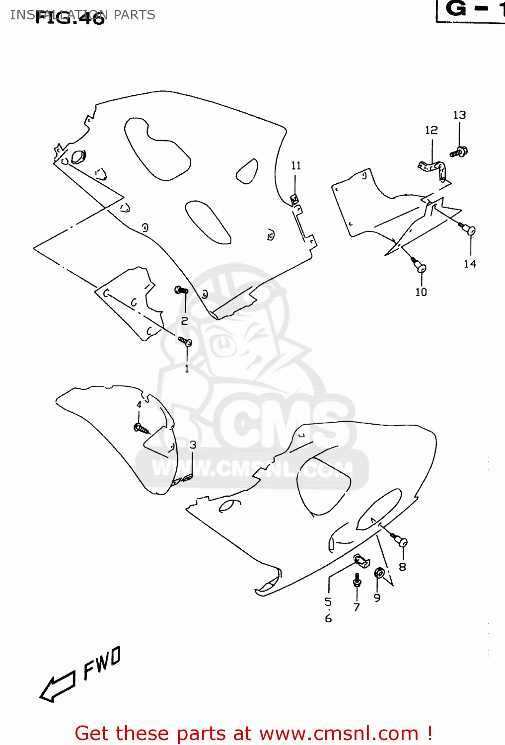 INSTALLATION PARTS GSXR600 1997 (V) (E02 E04 E18 E22 E24 E25 E34 E39)