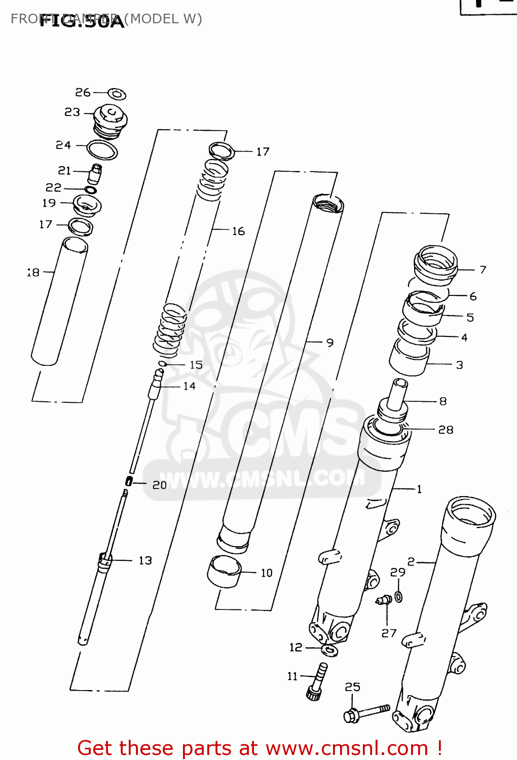 FRONT DAMPER (MODEL W) GSXR600 1997 (V) (E02 E04 E18 E22 E24 E25 E34 E39)