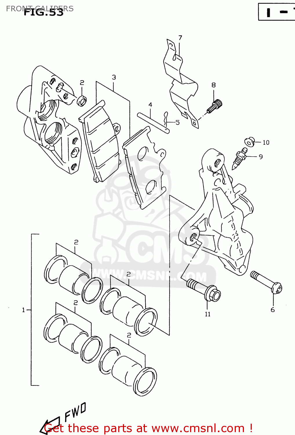 FRONT CALIPERS GSXR600 1997 (V) (E02 E04 E18 E22 E24 E25 E34 E39)